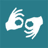 American Sign Language icon. 
